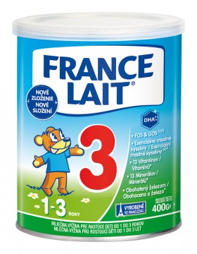 France Lait 3 mliečna výživa 12 m+ 400 g