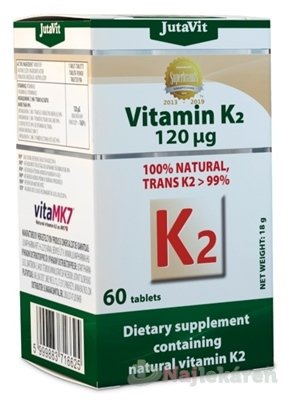 E-shop JutaVit Vitamín K2 prírodný 120 µg 60 tabliet