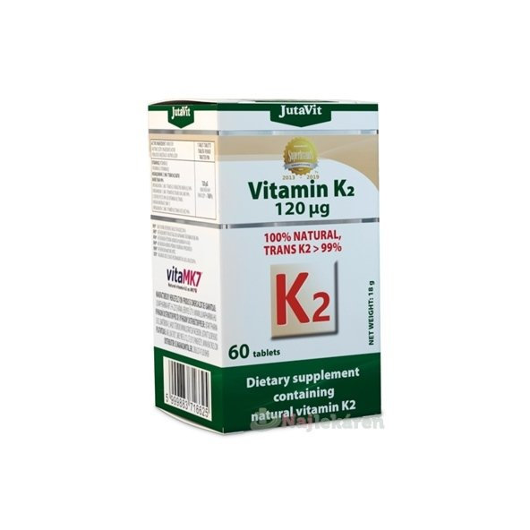 JutaVit Vitamín K2 prírodný 120 µg 60 tabliet