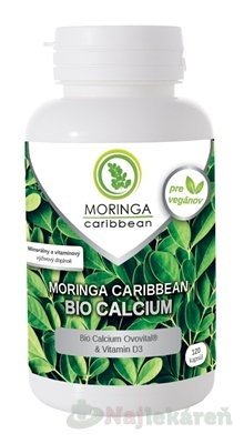E-shop MORINGA Moringa Caribbean BIO CALCIUM, 120ks