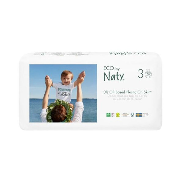 Plienky jednorázové 3 Midi 4-9kg 30ks Naty Nature Babycare