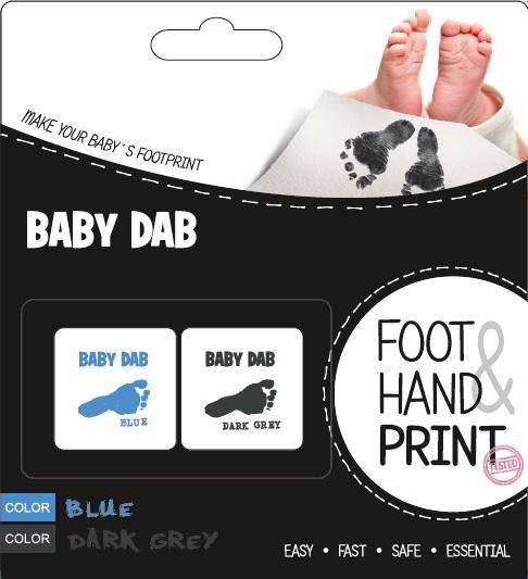 E-shop BABY DAB Farba na detské odtlačky 2ks modrá, šedá