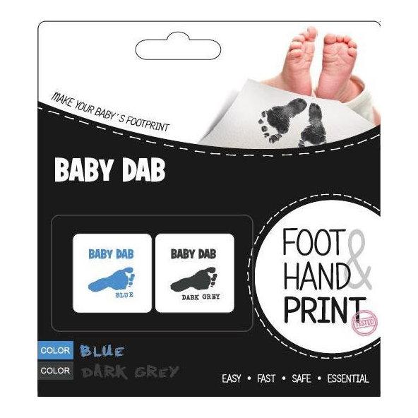 BABY DAB Farba na detské odtlačky 2ks modrá, šedá