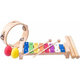WOODY Muzikální set ( xylofon, tamburína, dřívka, 2 maracas vajíčka )