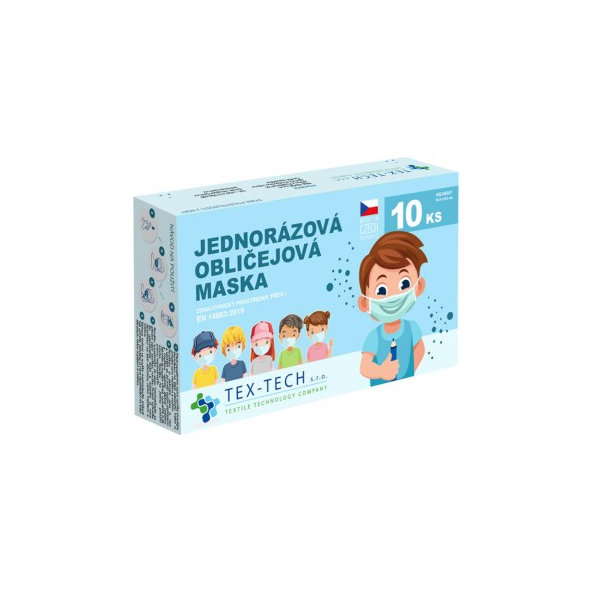 Ochran. rúško detské  10ks/bal chlapec