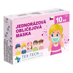 Ochran. rúško detské  10ks/bal dievča