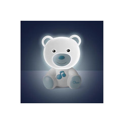 CHICCO Nočné svetielko hudobné Macko modré 0m+