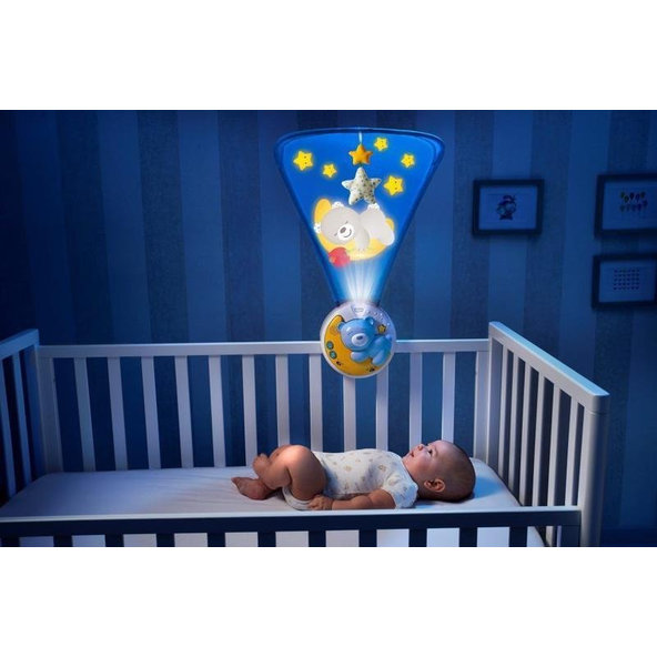 CHICCO Projektor nad postieľku Next2Moon modrý 0m+