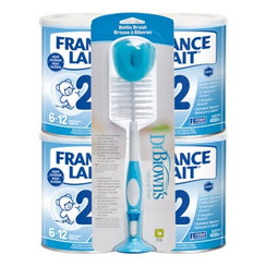France Lait 2 4x400g + Dr.Browns Kefa na fľaše MIX