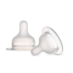 CANPOL BABIES Cumlík silikónový na fľašu S-Shape stredný 6m+ 2ks