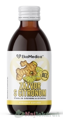 EkoMedica SK Zázvor s citrónom šťava 250 ml