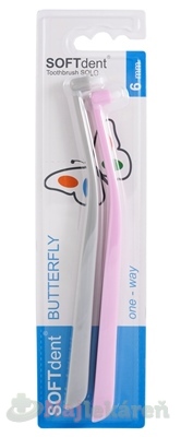 SOFTdent Butterfly SOLO jednozväzková zubná kefka 2 ks kúpite na Najlekaren.eu