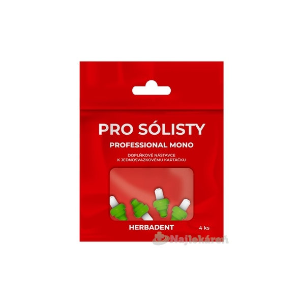 HERBADENT Profesional mono náhradná hlavica 4 ks