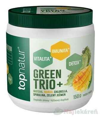 topnatur GREEN TRIO+ Matcha a Mango prášok 150 g kúpite na Najlekaren.eu