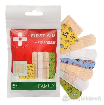 FIXAplast FIRST AID FAMILY náplasť MIX 36 ks kúpite na Najlekaren.eu