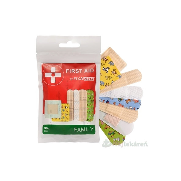 FIXAplast FIRST AID FAMILY náplasť MIX 36 ks