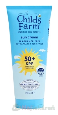 E-shop Childs Farm sun cream SPF 50+ opaľovací krém 200 ml