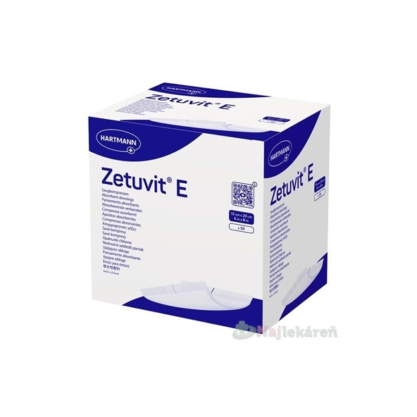 ZETUVIT E nesterilný nasiakavý kompres 15x20 cm 50 ks