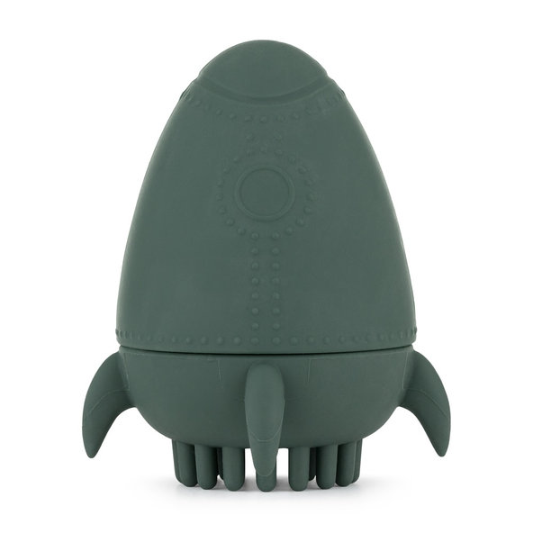 PETITE&MARS Hračka do vody s kefkou Splashy Rocket Misty Green 6m+