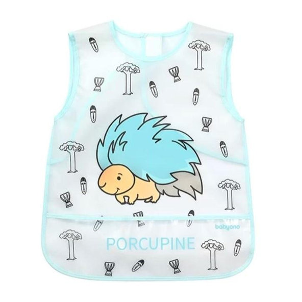 BABYONO Umývateľný podbradník Dikobraz 33 x 40 cm 24 m+