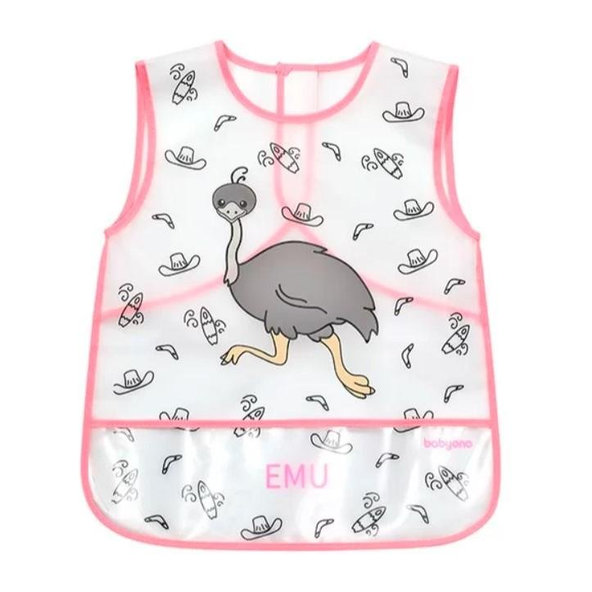 BABYONO Umývateľný podbradník Emu 33 x 40 cm 24 m+