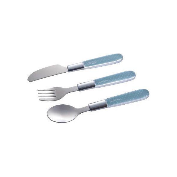 CANPOL BABIES Príbor detský kovový 3ks modrý