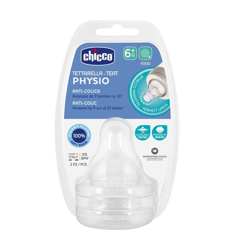 E-shop CHICCO Cumlík na fľašu Perfect 5/Well-Being fyziologický na kašu 2 ks, 6m+