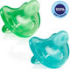 CHICCO Cumlík celosilikónový Physio Soft chlapec 2 ks, 16-36m