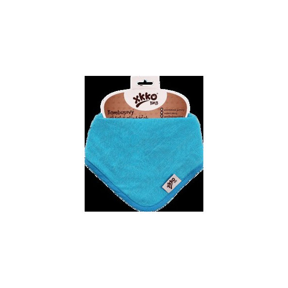 KIKKO Slintáčik/šatka bambusová Colours (1 ks) – cyan