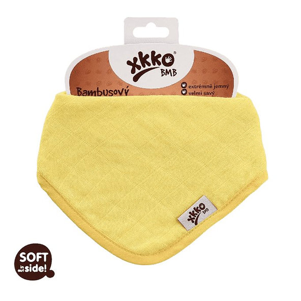 KIKKO Slintáčik/šatka bambusová Colours (1 ks) – lemon