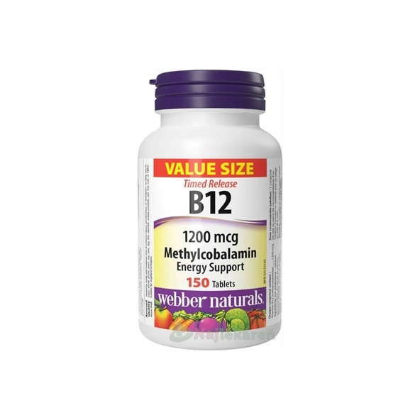 Webber Naturals Vitamín B12 1200 mcg 150 tabliet