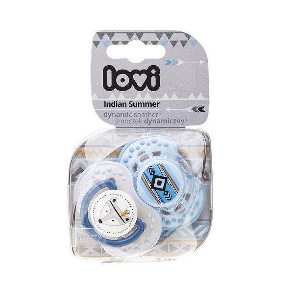 LOVI Silikónový cumlík dynamický Boy Indian 6-18m 2 ks