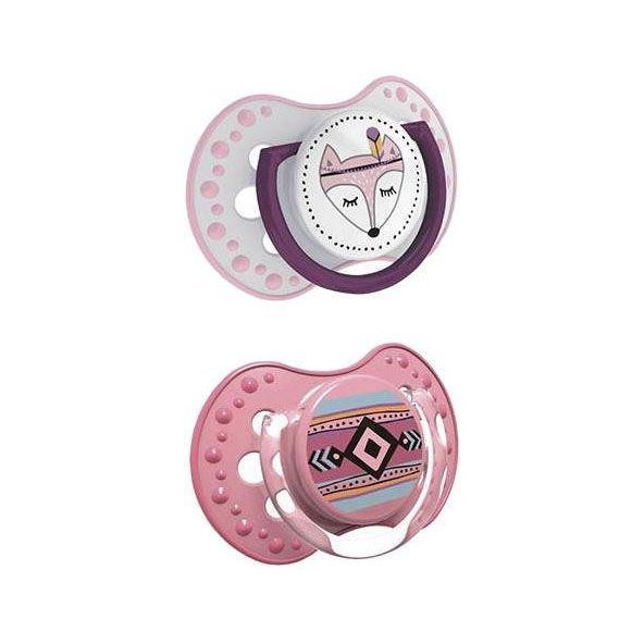 LOVI Silikónový cumlík dynamický Girl Indian 6-18m 2 ks