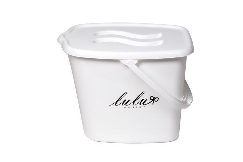 E-shop Vedro plastové s vrchnákom Lulu biele