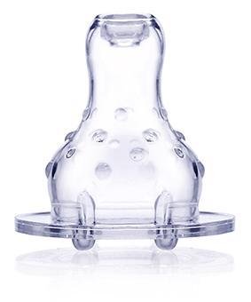 NUBY Cumlík na fľašu netečúci silikón 2ks 0m+