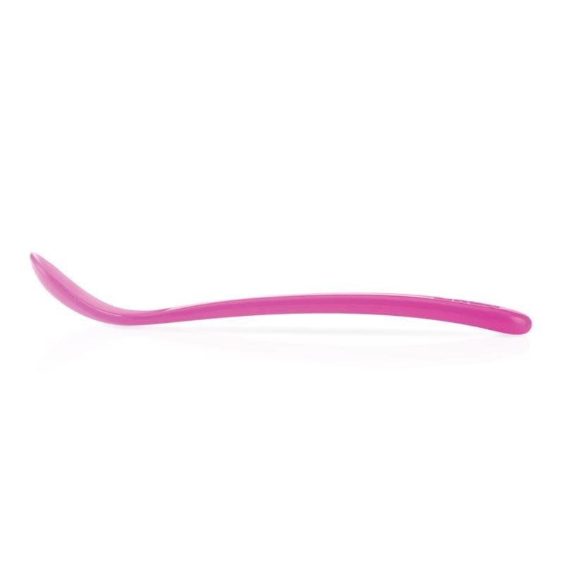 E-shop NUBY Lyžička termo s dlhou rúčkou 2 ks, 3 m+, ružová