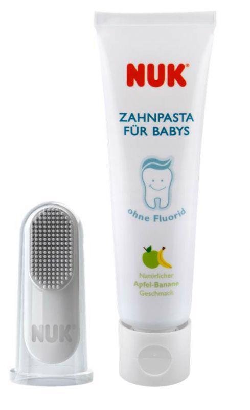 E-shop NUK Detská zubná pasta + náprstok na čistenie