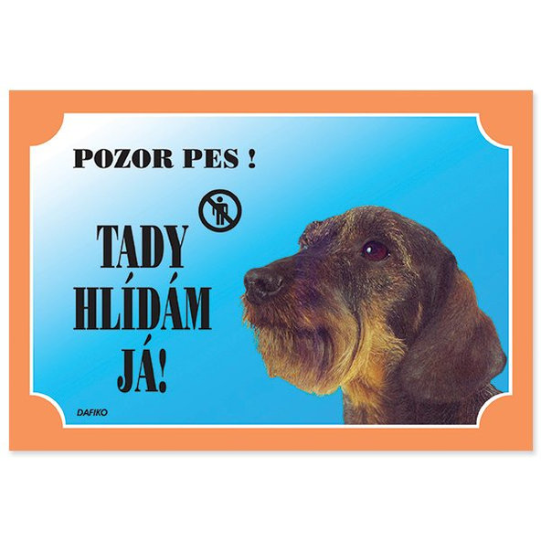 Tabuľka Dafiko jazvečík drsnosrstý