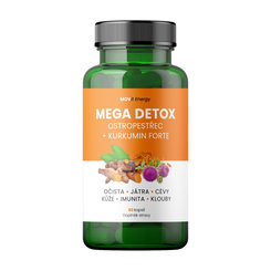 MOVit Energy Mega Detox Forte ostropestrec + kurkumín 60 kapsúl