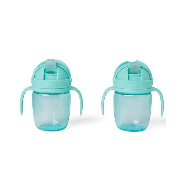 SKIP HOP Hrnček rastúci Sip-to-Straw Teal 6 m+