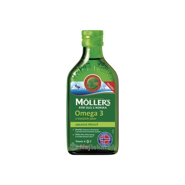 MOLLER´S Omega 3 RYBÍ OLEJ Jablková príchuť