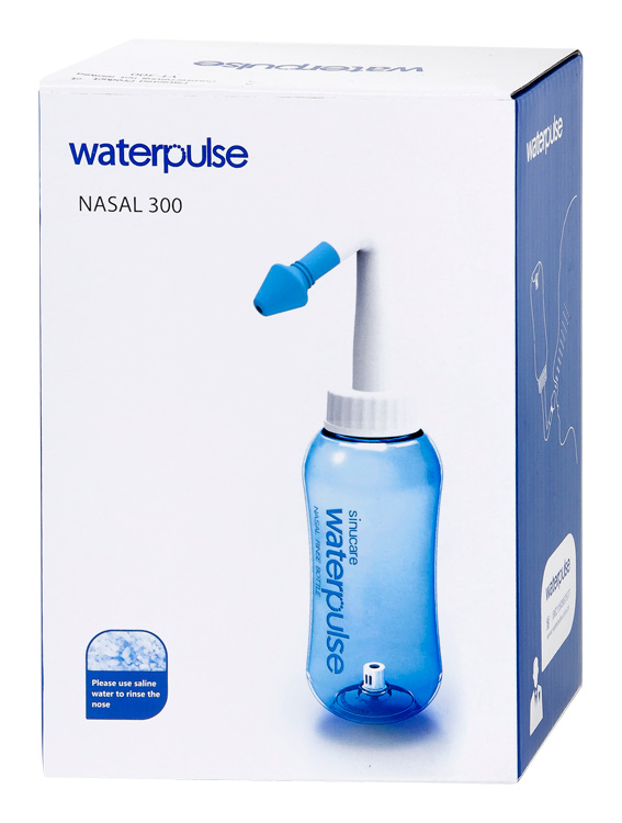 WATERPULSE NASAL YT-300 FĽAŠA NA VÝPLACH NOSA s riadeným prietokom tekutiny, obsah fľaše 300ml