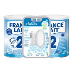 France Lait 2 Duo +Dr.Browns Prst.zub.kefka+Púzd