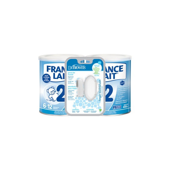 France Lait 2 Duo +Dr.Browns Prst.zub.kefka+Púzd