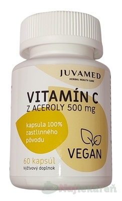 JUVAMED Vitamín C z Aceroly 500 mg 60 kapsúl kúpite na Najlekaren.eu