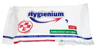 HYGIENIUM Antibakteriálne vlhčené utierky 15 ks