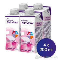 Nutridrink s jahodovou príchuťou krabička 4 x 200 ml