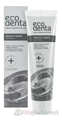EcoDenta Triple Force zubná pasta 100 ml kúpite na Najlekaren.eu