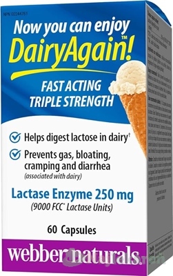 Webber Naturals Laktáza enzým 9000 FCC 60 kapsúl