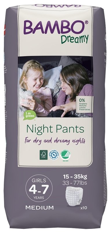 E-shop BAMBO Dreamy Night Nohavičky plienkové jednorázové Pants Girl 4-7 rokov, 10 ks, pre 15-35 kg